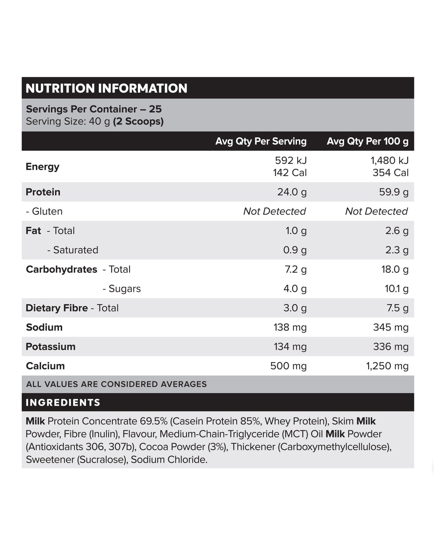 MN Custard Protein 25 Serve