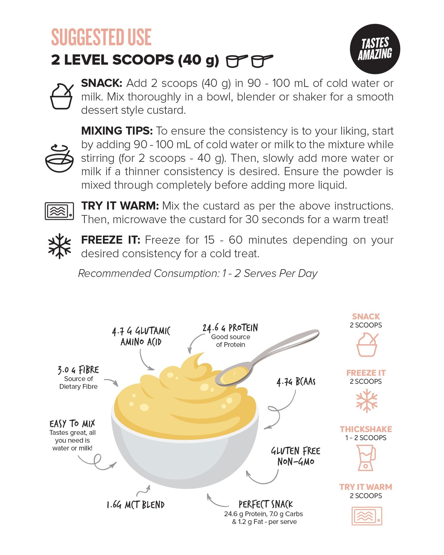 MN Custard Protein 25 Serve